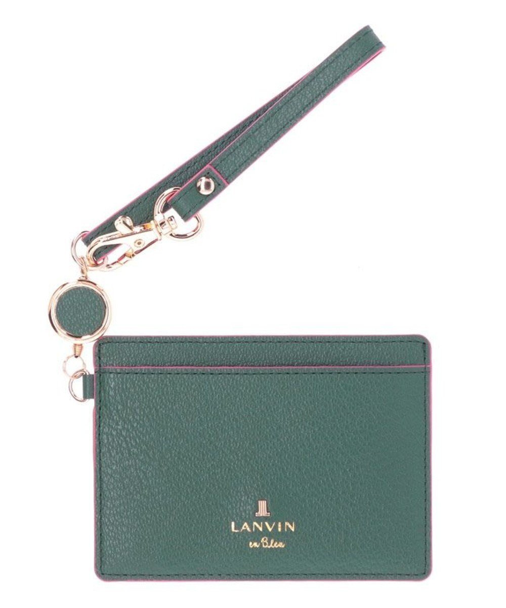 【ランバン オン ブルー/LANVIN en Bleu】のリム リール付きパスケース インテリア・キッズ・メンズ・レディースファッション・服の通販 founy(ファニー) 　ファッション　Fashion　レディースファッション　Fashion for Women　ミニ財布・二つ折り財布　Wallets & Card Cases　シンプル　Simple, Minimal　エレガント 上品　Elegant　財布　Wallet, Purse　ダークグリーン|ID: prp329100004613428 ipo3291000000033023102