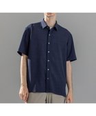 【ジョゼフ オム/JOSEPH HOMME / MEN】の新柄【吸湿速乾性/接触冷感/UVカット/洗える】テクノボイルストレッチ レギュラーカラー半袖シャツ ネイビー系|ID: prp329100004613469 ipo3291000000033451177