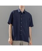 【ジョゼフ オム/JOSEPH HOMME / MEN】の新柄【吸湿速乾性/接触冷感/UVカット/洗える】テクノボイルストレッチ レギュラーカラー半袖シャツ ネイビー系|ID: prp329100004613469 ipo3291000000033563610