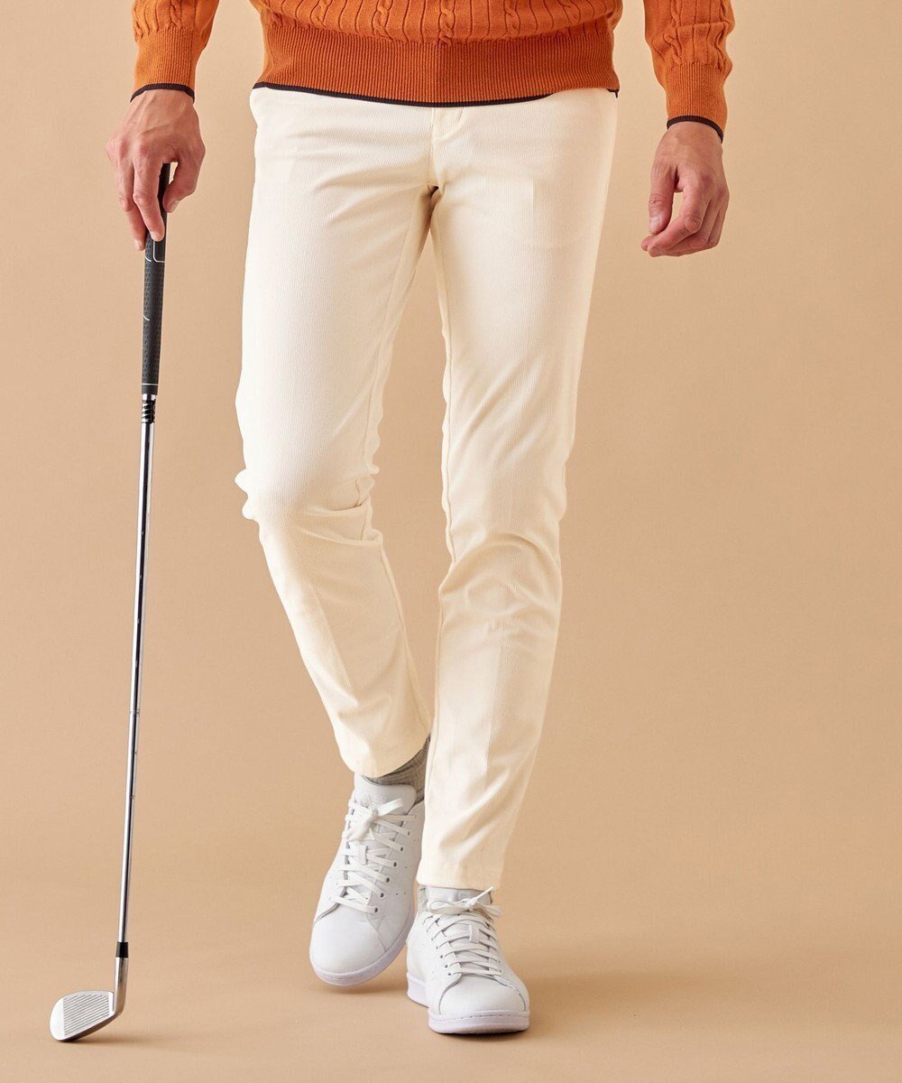 【23区 ゴルフ/23区GOLF / MEN】の【MEN】コーデュロイ カラー パンツ インテリア・キッズ・メンズ・レディースファッション・服の通販 founy(ファニー) 　ファッション　Fashion　メンズファッション　Fashion for Men　ボトムス　Bottoms　ゴルフ　Golf　おすすめ　Recommended / Our Picks　コーデュロイ　Corduroy, Cord Fabric　ストレッチ　Stretch, Stretchy Fabric　A/W・秋冬　Autumn/Winter　ホワイト系|ID: prp329100004613479 ipo3291000000033440110