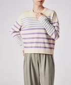 【ポール スミス/Paul Smith】の【洗える】コントラスト ボーダー ニット エクリュ|ID: prp329100004613489 ipo3291000000033301209