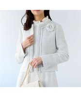 【組曲/KUMIKYOKU】の【KUMIKYOKU NAVY】ラメループモールツイード ジャケット 人気、トレンドファッション・服の通販 founy(ファニー) ファッション Fashion レディースファッション Fashion for Women アウター Coat / Outerwear Collection レディースジャケット・軽アウター Jackets ノーカラージャケット / シンプル上品コーデ Collarless Jackets コレクション Collection, Seasonal Line ジャケット Jacket, Outerwear スリット Slit, Slit Detail ツイード Twill, Twill Weave 定番 Standard, Basic Item フォルム Silhouette, Form フォーマル Formal, Dressy フリンジ Fringe, Tassel リボン Ribbon, Bow ループ Loop, Loop Knit A/W・秋冬 Autumn/Winter 2022年 2022 S/S・春夏 SS, Spring/Summer, Warm Season 2022-2023秋冬・A/W Autumn/Winter 2022–23 AW22–23 夏 Summer エレガント 上品 Elegant |ID:prp329100004613514