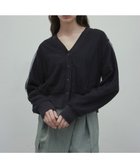 【ベイジ,/BEIGE,】の【洗える・GISELe 4月号掲載】MYRTLE / チュールレイヤードカーディガン Slate|ID: prp329100004613516 ipo3291000000033025349