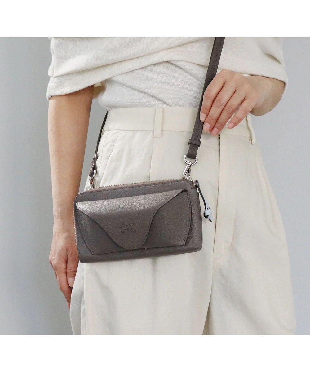 【ペレボルサ/PELLE BORSA】のお財布ポシェット Very Goods ベリーグッズ 7205 インテリア・キッズ・メンズ・レディースファッション・服の通販 founy(ファニー) 　ファッション　Fashion　レディースファッション　Fashion for Women　ミニ財布・二つ折り財布　Wallets & Card Cases　グラス　Glass, Eyewear　サングラス　Sunglasses, Shades　ショルダー　Shoulder, Shoulder Strap　財布　Wallet, Purse　フレーム　Frame, Outline　ポケット　Pocket, Pocket Detail　ポシェット　Pochette, Mini Bag　メガネ　Glasses, Eyewear　おすすめ　Recommended / Our Picks　エレガント 上品　Elegant　グレー|ID: prp329100004613545 ipo3291000000033026187