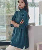 【ティアクラッセ/Tiaclasse】の【選べる2type】ボタンニットチュニック タートル:ターコイズ|ID: prp329100004613613 ipo3291000000033027782