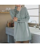 【ティアクラッセ/Tiaclasse】の【選べる2type】ボタンニットチュニック タートル:ミント|ID: prp329100004613613 ipo3291000000033027785