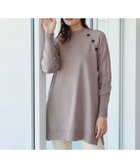 【ティアクラッセ/Tiaclasse】の【選べる2type】ボタンニットチュニック モックネック:グレージュ|ID: prp329100004613613 ipo3291000000033027788