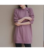 【ティアクラッセ/Tiaclasse】の【選べる2type】ボタンニットチュニック モックネック:ラベンダー|ID: prp329100004613613 ipo3291000000033027792