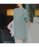 【ティアクラッセ/Tiaclasse】の【選べる2type】ボタンニットチュニック モックネック:ミント|ID: prp329100004613613 ipo3291000000033027793