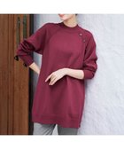 【ティアクラッセ/Tiaclasse】の【安田美沙子さん着用・選べる2type・新色追加】ボタンニットチュニック モックネック:ワイン|ID: prp329100004613613 ipo3291000000035571779