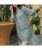 【ティアクラッセ/Tiaclasse】の【安田美沙子さん着用・選べる2type・新色追加】ボタンニットチュニック モックネック:ミント|ID: prp329100004613613 ipo3291000000035571780