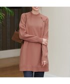 【ティアクラッセ/Tiaclasse】の【安田美沙子さん着用・選べる2type・新色追加】ボタンニットチュニック モックネック:ピンク|ID: prp329100004613613 ipo3291000000035571782