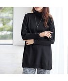 【ティアクラッセ/Tiaclasse】の【安田美沙子さん着用・選べる2type・新色追加】ボタンニットチュニック タートル:ブラック|ID: prp329100004613613 ipo3291000000035571795