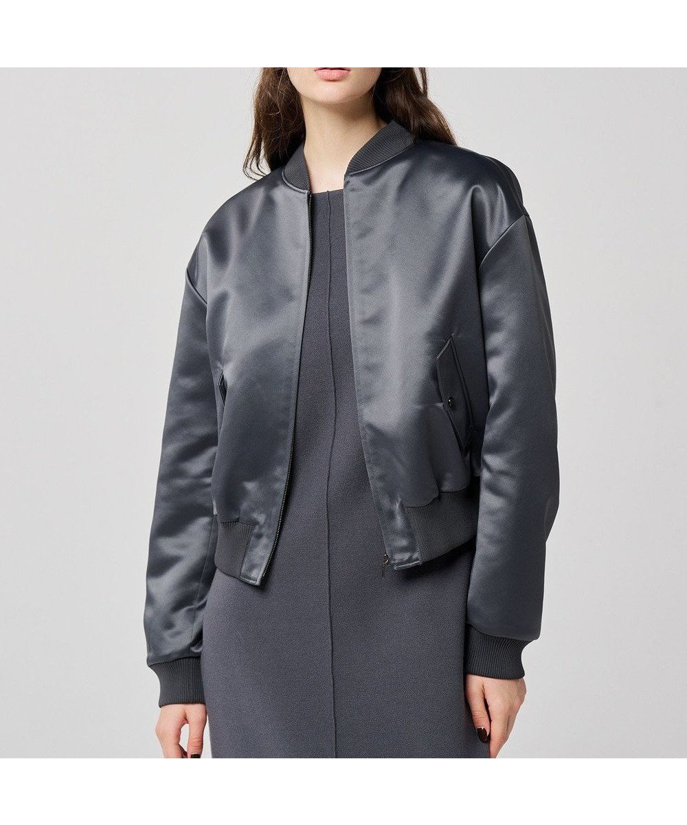 【アンクレイヴ/uncrave】のラスターサテン ブルゾン(uncrave WHITE) インテリア・キッズ・メンズ・レディースファッション・服の通販 founy(ファニー) 　ファッション　Fashion　レディースファッション　Fashion for Women　アウター　Coat / Outerwear Collection　レディースジャケット・軽アウター　Jackets　ブルゾンジャケット・スポーティアウター　Blouson Jackets　オケージョン　Occasion Wear　コンパクト　Compact, Small Size　サテン　Satin, Glossy Fabric　ジャケット　Jacket, Outerwear　スタンダード　Standard, Basic　雑誌　Magazine, Fashion Magazine　フォルム　Silhouette, Form　ブルゾン　Blouson, Bomber Jacket　モダン　Modern, Contemporary　A/W・秋冬　Autumn/Winter　エレガント 上品　Elegant　スレート|ID: prp329100004613678 ipo3291000000033681060