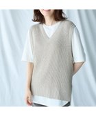 【エニー/ANY】のVネックラメニットベスト ライトベージュ×シルバーラメ|ID: prp329100004613679 ipo3291000000035547494