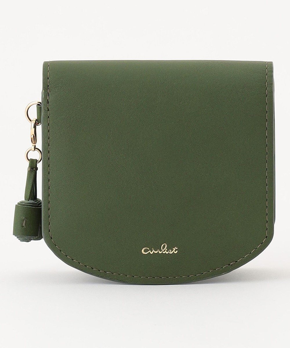 【エアリスト/airlist】の【カラフル・本革】コンパクト二つ折り財布 タッセル Tassel インテリア・キッズ・メンズ・レディースファッション・服の通販 founy(ファニー) 　ファッション　Fashion　レディースファッション　Fashion for Women　ミニ財布・二つ折り財布　Wallets & Card Cases　おすすめ　Recommended / Our Picks　カラフル　Colorful Design　コンパクト　Compact, Small Size　シェイプ　Shape, Slim Fit　タッセル　Tassel, Fringe　フェミニン　Feminine, Girly　ポケット　Pocket, Pocket Detail　ラウンド　Round, Round Neck　財布　Wallet, Purse　モスグリーン|ID: prp329100004613718 ipo3291000000033029964