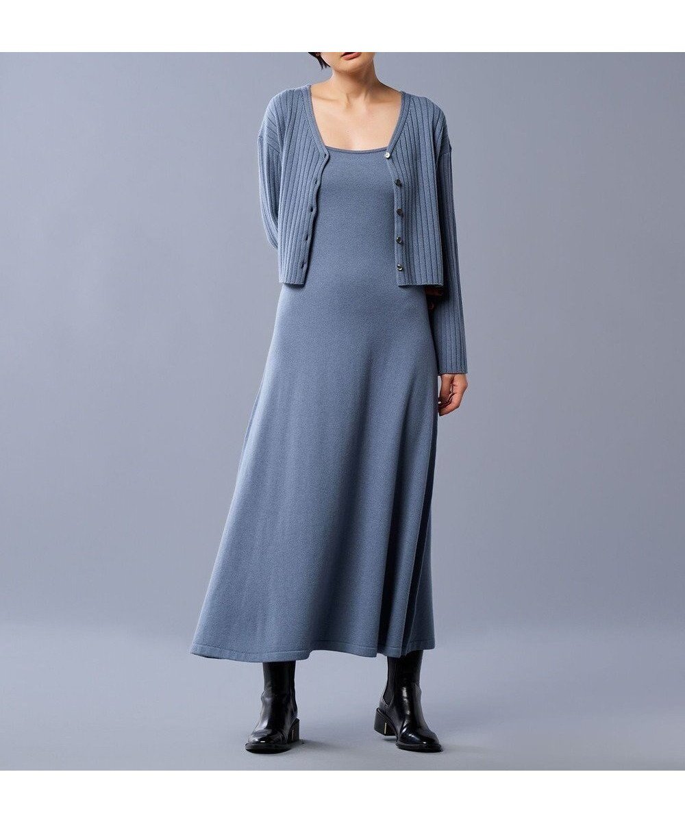 【アンクレイヴ/uncrave】の【手洗い可】ウール ナイロン ニット ワンピース(uncrave STANDARD) インテリア・キッズ・メンズ・レディースファッション・服の通販 founy(ファニー) ファッション Fashion レディースファッション Fashion for Women ワンピース Dresses ニットワンピース Knit Dresses キャミソール Camisole, Spaghetti Strap Top コンパクト Compact, Small Size フレア Flare, Flared ペプラム Peplum, Flared Hem A/W・秋冬 Autumn/Winter おすすめ Recommended / Our Picks ブルーグレー|ID: prp329100004613733 ipo3291000000033681004