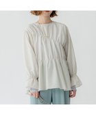 【23区/NIJYUSANKU】の【洗える】シアーコットンシルク シャーリング デザイン ブラウス ベージュ系|ID: prp329100004613775 ipo3291000000033030979