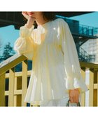 【23区/NIJYUSANKU】の【洗える】シアーコットンシルク シャーリング デザイン ブラウス ライトイエロー系|ID: prp329100004613775 ipo3291000000033030982