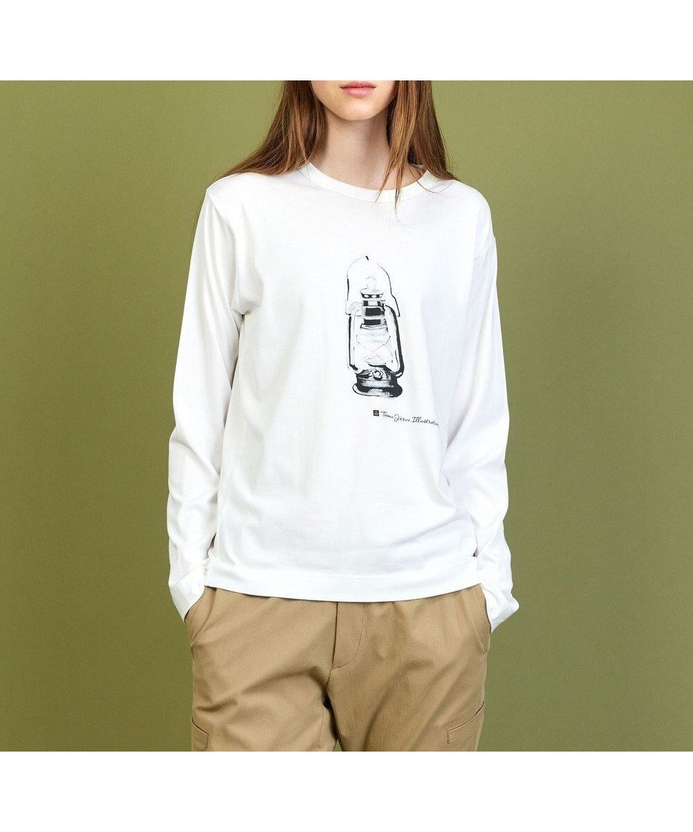 【ジョセフ アブード マウンテン/JOSEPH ABBOUD MOUNTAIN】の【テーム・ヤルビー コラボ・サスティナブル】ビオグレース天竺 Tシャツ インテリア・キッズ・メンズ・レディースファッション・服の通販 founy(ファニー) 　ファッション　Fashion　レディースファッション　Fashion for Women　トップス・カットソー　Cut & Sew Tops　シャツ・ブラウス・オフィスカジュアル　Elegant Blouses & Button-Ups　ロングTシャツ・Tシャツ　Longline T-Shirts & Tees　カットソー・ベーシックTシャツ　Cut-and-Sewn Tops / Stretch Tees & Basics　カットソー　Cut and Sewn Top　コラボ　Collaboration, Collab　プリント　Print, Printed Pattern　モチーフ　Motif, Design Theme　A/W・秋冬　Autumn/Winter　S/S・春夏　SS, Spring/Summer, Warm Season　夏　Summer　ホワイト系|ID: prp329100004613789 ipo3291000000033111431