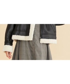 【フェルゥ/Feroux】の【古畑星夏さん着用】ボアフライト ジャケット 人気、トレンドファッション・服の通販 founy(ファニー) ファッションモデル・俳優・女優 Models 女性 Women 古畑星夏 Furuhata Seika ファッション Fashion レディースファッション Fashion for Women アウター Coat / Outerwear Collection レディースジャケット・軽アウター Jackets ライダースジャケット / レザースタイル Riders Jackets & Biker Style クール Cool, Chic ショート Short, Short Length ジャケット Jacket, Outerwear バランス Balance, Style Balance フェイクレザー Faux Leather, PU Leather フェミニン Feminine, Girly ライダースジャケット Riders, Biker Jacket エレガント 上品 Elegant 夏 Summer A/W・秋冬 Autumn/Winter |ID:prp329100004613820