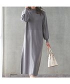 【エニィ スィス/any SiS】の【洗える】バスケット編み切替えニット ワンピース ブルーグレー|ID: prp329100004613934 ipo3291000000034338004