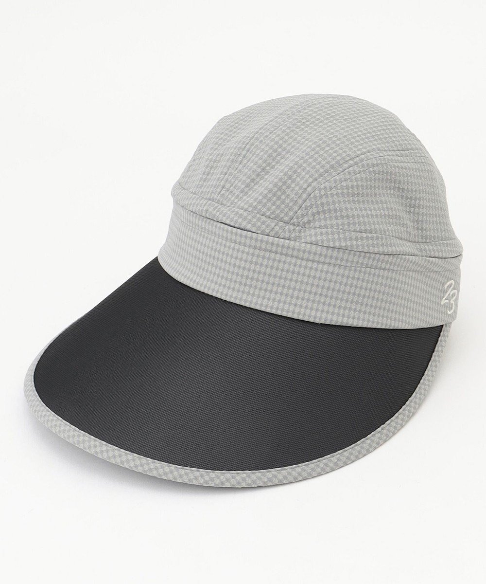 【23区 ゴルフ/NIJYUSANKU GOLF】の【WOMEN】【吸水速乾/UVケア】2WAY UVセルバイザー インテリア・キッズ・メンズ・レディースファッション・服の通販 founy(ファニー) ファッション Fashion レディースファッション Fashion for Women キャップ&ハット Hats & Caps ギンガム Gingham, Gingham Fabric サッカー Seersucker, Summer Fabric チェック Check, Plaid, Tartan ワンポイント One Point, Statement Accent 吸水 Absorbent, Quick-Dry 夏 Summer 帽子 Hat, Headwear 春 Spring S/S・春夏 SS, Spring/Summer, Warm Season 無地 Plain, Solid Color ライトグレー系|ID: prp329100004613942 ipo3291000000034269731