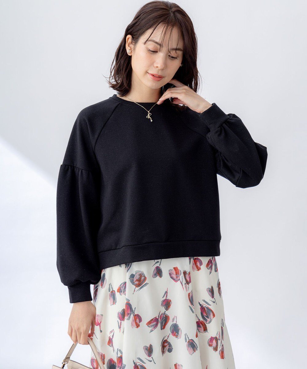 【組曲/KUMIKYOKU】のラメパフスリーブプルオーバー 人気、トレンドファッション・服の通販 founy(ファニー) 　ファッション　Fashion　レディースファッション　Fashion for Women　トップス・カットソー　Cut & Sew Tops　レディースパーカー・カジュアルフーディー　Casual Hoodies & Sweatshirts　カジュアルプルオーバー・ニットトップス　Pullovers & Knit Tops / Casual Pullovers　スウェット・クルーネックトップス　Sweatshirts & Crewnecks / Relaxed Fit Sweat Tops　スウェット / スエット　Sweatshirt, Sweatwear　ストレッチ　Stretch, Stretchy Fabric　スリーブ　Sleeve, Long Sleeve / Short Sleeve　トレンド　Trend, Trending Now　ループ　Loop, Loop Knit　夏　Summer　春　Spring　S/S・春夏　SS, Spring/Summer, Warm Season　 other-1|ID: prp329100004613954 ipo3291000000033482435