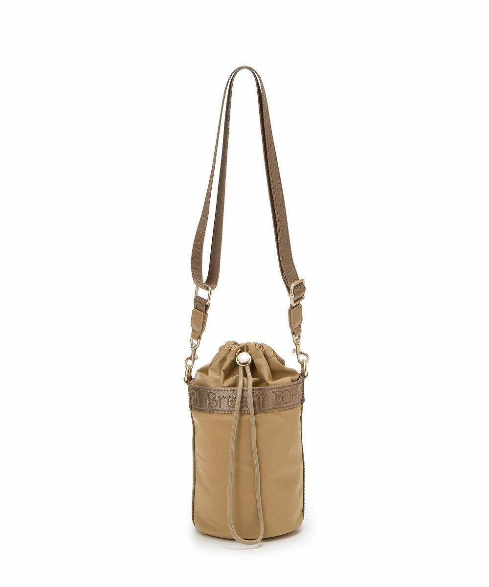 【トプカピ/TOPKAPI】の【Breath TOPKAPI】ナイロン ロゴテープ バケツ 巾着 ショルダー バッグ インテリア・キッズ・メンズ・レディースファッション・服の通販 founy(ファニー) 　ファッション　Fashion　レディースファッション　Fashion for Women　バッグ　Bags　クール　Cool, Chic　ショルダー　Shoulder, Shoulder Strap　バケツ　Bucket, Bucket Style　ポケット　Pocket, Pocket Detail　エレガント 上品　Elegant　巾着　Drawstring Bag, Kinchaku　ベージュ|ID: prp329100004613968 ipo3291000000033682058