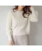 【エニィ スィス/any SiS】の【洗える】フィルムラメシャギー ニット オフホワイト|ID: prp329100004613975 ipo3291000000033605740