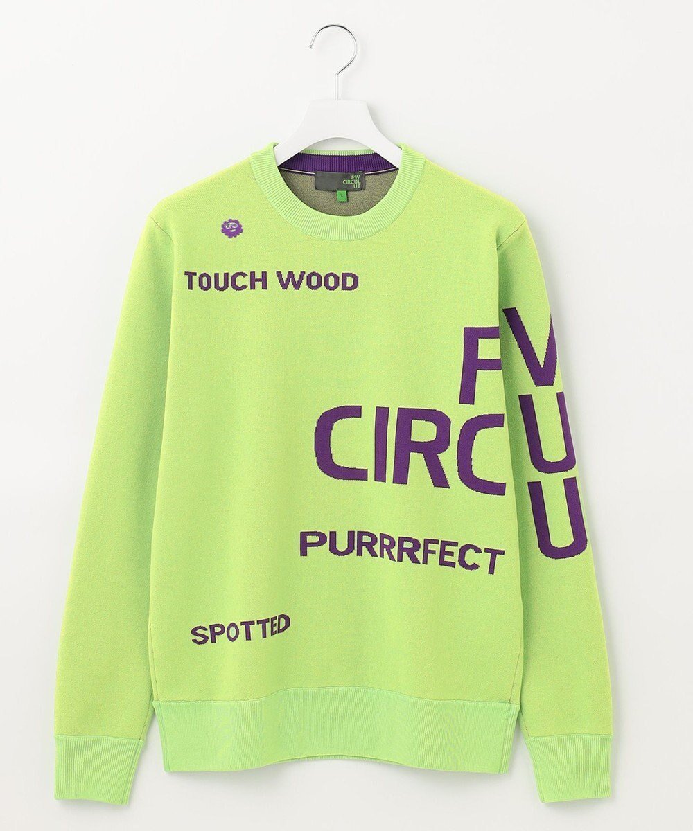 【ピーダブリュサーキュラス/PW CIRCULUS / MEN】の【MEN】【洗える/イージーケア】ロゴ カラーニット インテリア・キッズ・メンズ・レディースファッション・服の通販 founy(ファニー) 　ファッション　Fashion　メンズファッション　Fashion for Men　トップス・カットソー　Cut & Sew Tops　ニット・セーター / 定番トップス　Knit Tops & Sweaters　ウォッシャブル　Machine Washable　キャラクター　Character, Licensed Characters　スタイリッシュ　Stylish, Fashionable　セーター　Sweater, Knitwear　プリント　Print, Printed Pattern　モノトーン　Monotone, Black and White　ラベンダー　Lavender　ロング　Long, Long-Length　夏　Summer　春　Spring　S/S・春夏　SS, Spring/Summer, Warm Season　楽ちん　Easy Fit, Comfortable　洗える　Machine Washable　ライム|ID: prp329100004614137 ipo3291000000033654279