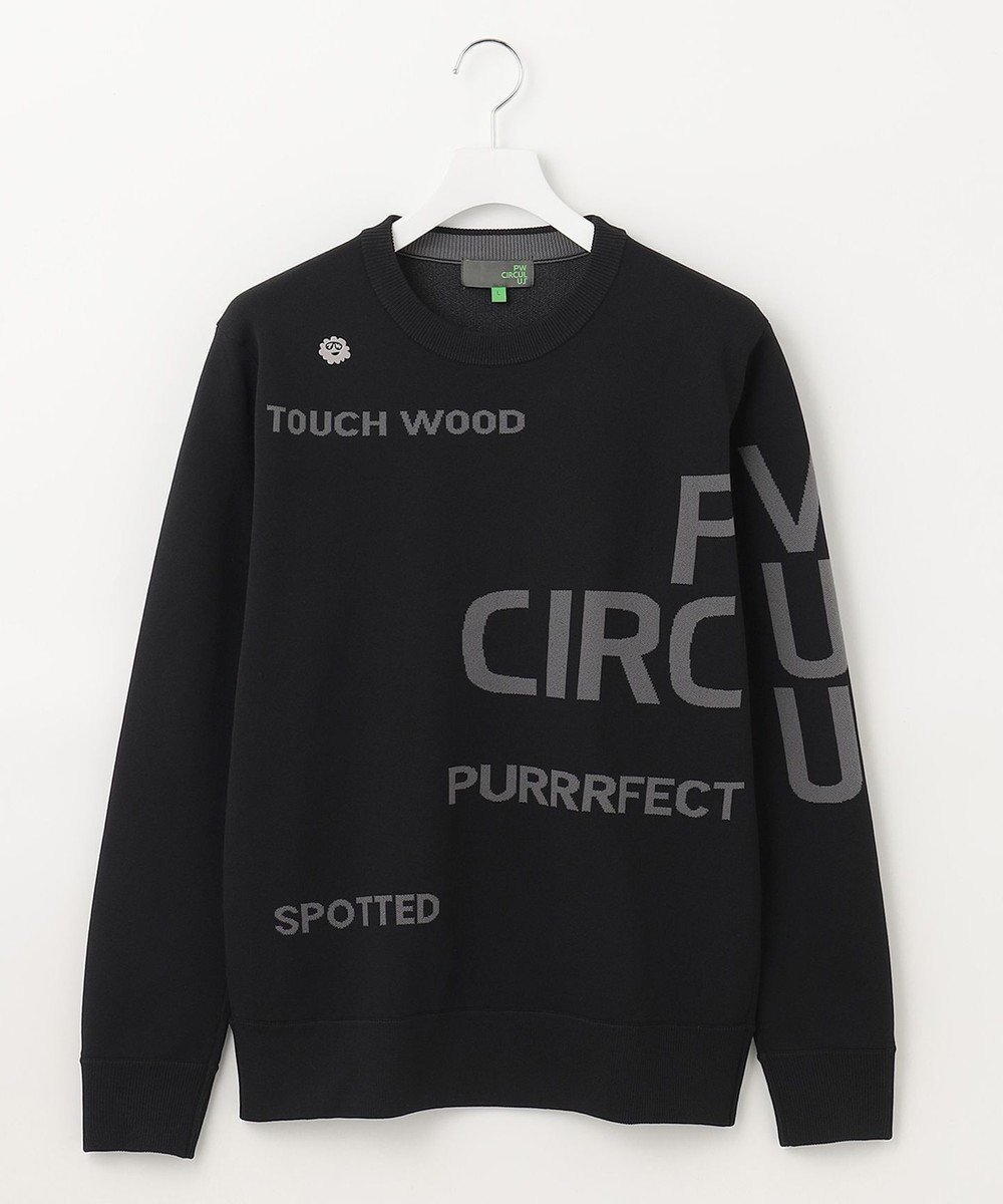 【ピーダブリュサーキュラス/PW CIRCULUS / MEN】の【MEN】【洗える/イージーケア】ロゴ カラーニット インテリア・キッズ・メンズ・レディースファッション・服の通販 founy(ファニー) 　ファッション　Fashion　メンズファッション　Fashion for Men　トップス・カットソー　Cut & Sew Tops　ニット・セーター / 定番トップス　Knit Tops & Sweaters　ウォッシャブル　Machine Washable　キャラクター　Character, Licensed Characters　スタイリッシュ　Stylish, Fashionable　セーター　Sweater, Knitwear　プリント　Print, Printed Pattern　モノトーン　Monotone, Black and White　ラベンダー　Lavender　ロング　Long, Long-Length　夏　Summer　春　Spring　S/S・春夏　SS, Spring/Summer, Warm Season　楽ちん　Easy Fit, Comfortable　洗える　Machine Washable　ブラック|ID: prp329100004614137 ipo3291000000034295240