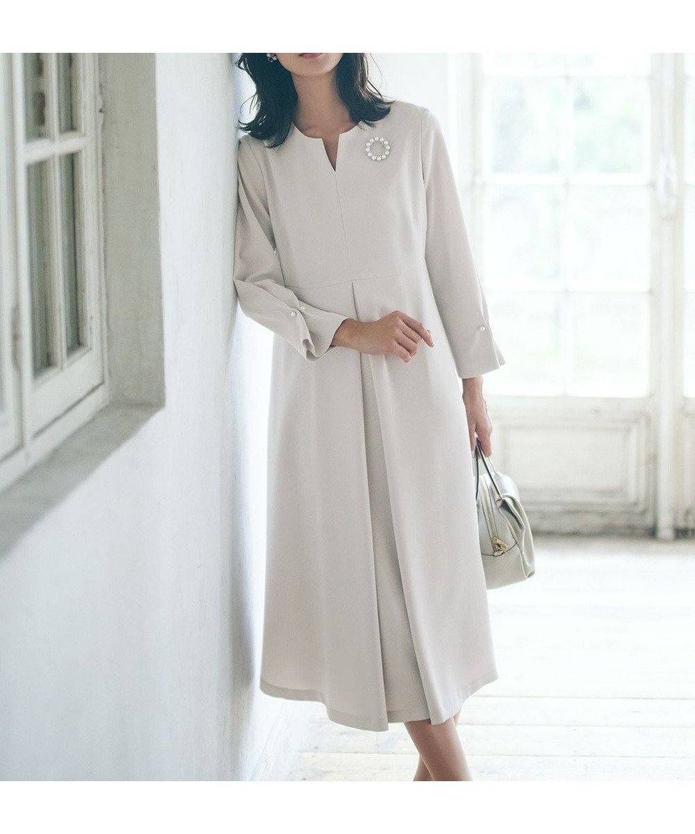【23区/NIJYUSANKU】の【VERYコラボ 】トリアセダブルジョーゼット ワンピース 人気、トレンドファッション・服の通販 founy(ファニー) 　ファッション　Fashion　レディースファッション　Fashion for Women　ワンピース　Dresses　春　Spring　洗える　Machine Washable　コラボ　Collaboration, Collab　シンプル　Simple, Minimal　ジャケット　Jacket, Outerwear　ジョーゼット　Georgette, Semi-Sheer Fabric　ストレッチ　Stretch, Stretchy Fabric　スリット　Slit, Slit Detail　スリーブ　Sleeve, Long Sleeve / Short Sleeve　セットアップ　Set-Up, Coordinated Outfit　雑誌　Magazine, Fashion Magazine　とろみ　Fluid, Flowy Fabric　ダブル　Double, Double-Breasted　パール　Pearl, Pearl Accent　S/S・春夏　SS, Spring/Summer, Warm Season　おすすめ　Recommended / Our Picks　夏　Summer　2024年　2024　2024春夏・S/S　Spring/Summer 2024 SS24　 other-1|ID: prp329100004614139 ipo3291000000033119410