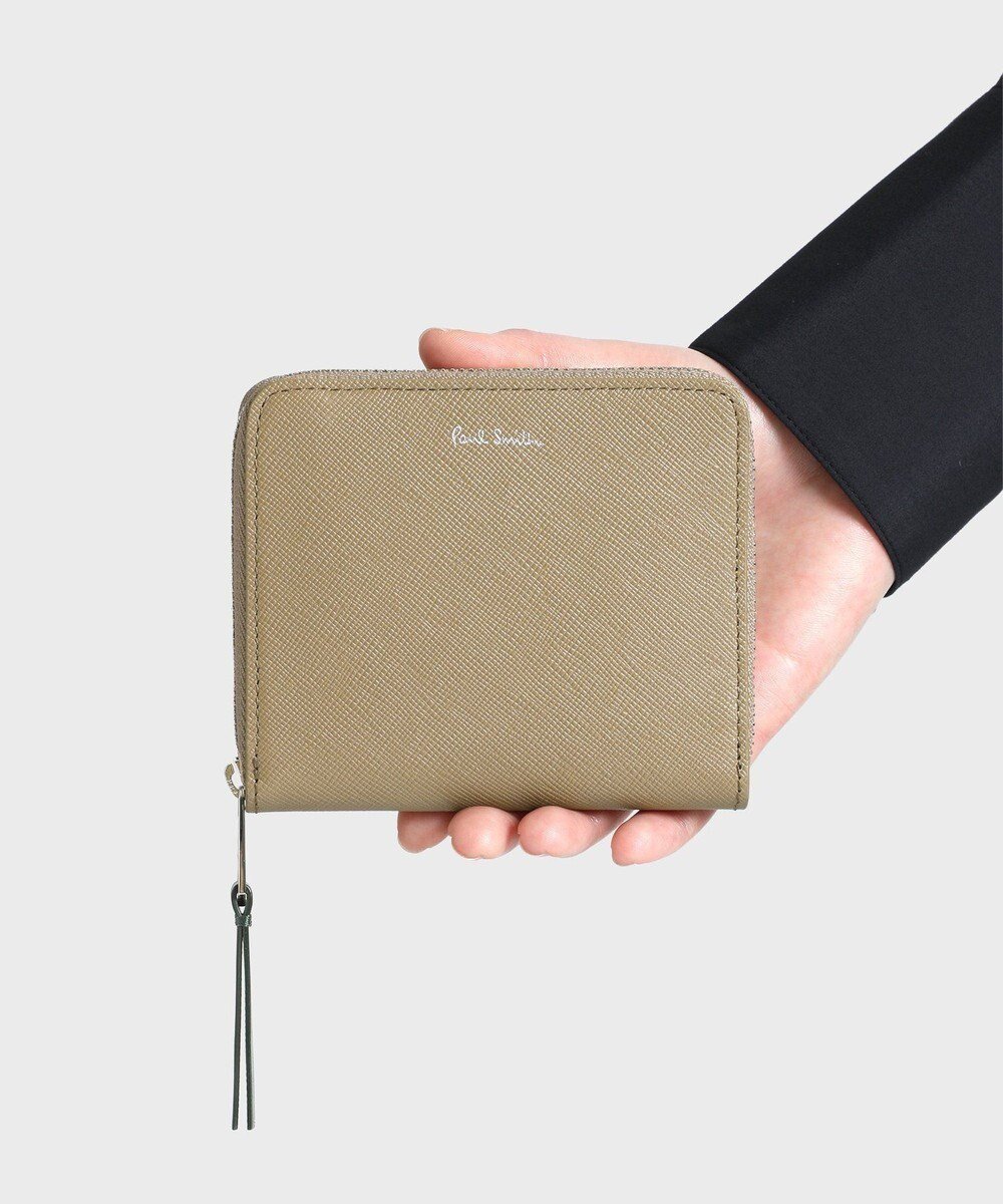 【ポール スミス/Paul Smith】のアーティストストライププラー ラウンドジップ2つ折り財布 インテリア・キッズ・メンズ・レディースファッション・服の通販 founy(ファニー) 　ファッション　Fashion　レディースファッション　Fashion for Women　ミニ財布・二つ折り財布　Wallets & Card Cases　イエロー　Yellow　オレンジ　Orange　コンビ　Combo, Combination Style　ストライプ　Stripe, Striped Pattern　財布　Wallet, Purse　テクスチャー　Texture, Textured Fabric　ポケット　Pocket, Pocket Detail　ベージュ|ID: prp329100004614155 ipo3291000000033487573