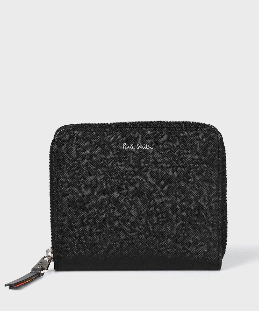 【ポール スミス/Paul Smith】のアーティストストライププラー ラウンドジップ2つ折り財布 インテリア・キッズ・メンズ・レディースファッション・服の通販 founy(ファニー) 　ファッション　Fashion　レディースファッション　Fashion for Women　ミニ財布・二つ折り財布　Wallets & Card Cases　イエロー　Yellow　オレンジ　Orange　コンビ　Combo, Combination Style　ストライプ　Stripe, Striped Pattern　財布　Wallet, Purse　テクスチャー　Texture, Textured Fabric　ポケット　Pocket, Pocket Detail　ブラック|ID: prp329100004614155 ipo3291000000033487576