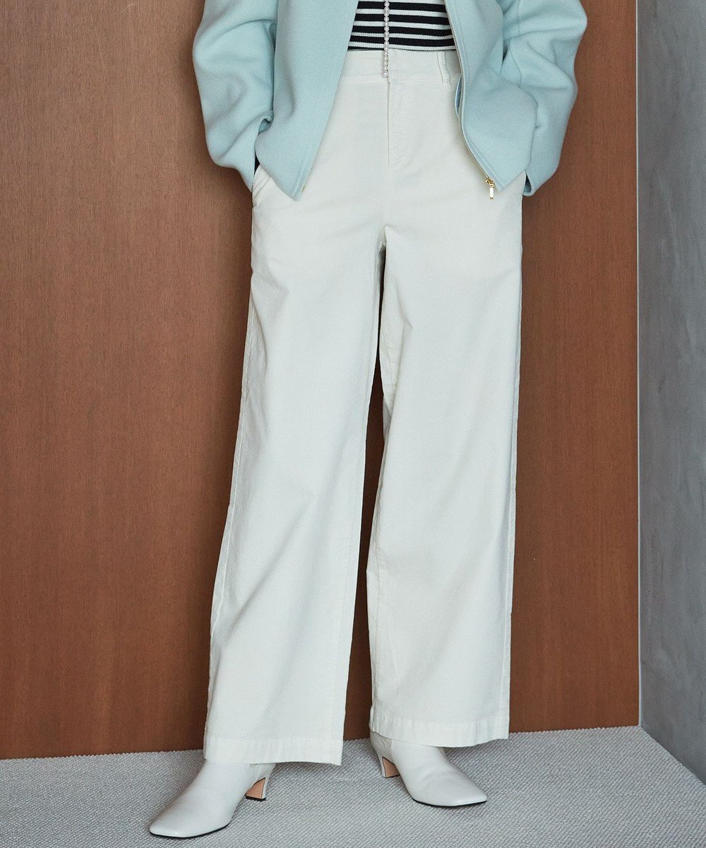 【23区/NIJYUSANKU】の【洗える】23区DENIM ベルベットストレッチ ワイドパンツ 人気、トレンドファッション・服の通販 founy(ファニー) 　ファッション　Fashion　レディースファッション　Fashion for Women　パンツ　Pants & Trousers　エレガント 上品　Elegant　洗える　Machine Washable　シューズ　Shoes, Footwear　ストレッチ　Stretch, Stretchy Fabric　ストレート　Straight, Straight Cut　トレンド　Trend, Trending Now　定番　Standard, Basic Item　フラット　Flat, Flat Shoes　ベルベット　Velvet, Velvety　ワイド　Wide, Wide Fit　A/W・秋冬　Autumn/Winter　冬　Winter / This Winter　2023年　2023　2023-2024秋冬・A/W　Autumn/Winter 2023–24 AW23–24　 other-1|ID: prp329100004614161 ipo3291000000033036612