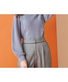 【エニィ スィス/any SiS】の【洗える】スフレケーブルパフスリーブ ニット ライトブルー|ID: prp329100004614183 ipo3291000000033037117