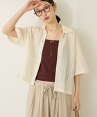 【アメリカンホリック/AMERICAN HOLIC】のメッシュ半袖ブラウス 人気、トレンドファッション・服の通販 founy(ファニー) ファッション Fashion レディースファッション Fashion for Women トップス・カットソー Cut & Sew Tops シャツ・ブラウス・オフィスカジュアル Elegant Blouses & Button-Ups 新作・新入荷 New Arrivals / New In おすすめ Recommended / Our Picks シンプル Simple, Minimal ストライプ Stripe, Striped Pattern ボトム Bottoms, Lower Wear ポケット Pocket, Pocket Detail メッシュ Mesh, Net Fabric リゾート Resort, Vacation Style 半袖 Short Sleeve, Half Sleeve 夏 Summer 春 Spring S/S・春夏 SS, Spring/Summer, Warm Season thumbnail Off White|ID: prp329100004614195 ipo3291000000033037401