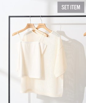 【アメリカンホリック/AMERICAN HOLIC】のSET メッシュプルオーバー+キャミソール 人気、トレンドファッション・服の通販 founy(ファニー) ファッション Fashion レディースファッション Fashion for Women トップス・カットソー Cut & Sew Tops キャミソール&ノースリーブ Camisoles & Sleeveless Tops シャツ・ブラウス・オフィスカジュアル Elegant Blouses & Button-Ups ロングTシャツ・Tシャツ Longline T-Shirts & Tees カジュアルプルオーバー・ニットトップス Pullovers & Knit Tops / Casual Pullovers カットソー・ベーシックTシャツ Cut-and-Sewn Tops / Stretch Tees & Basics 新作・新入荷 New Arrivals / New In おすすめ Recommended / Our Picks インナー Innerwear カットソー Cut and Sewn Top キャミソール Camisole, Spaghetti Strap Top ポケット Pocket, Pocket Detail メッシュ Mesh, Net Fabric 夏 Summer 春 Spring S/S・春夏 SS, Spring/Summer, Warm Season |ID:prp329100004614196