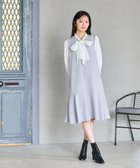【フェルゥ/Feroux】の【先行予約・洗える】パール付きダンボール ジャンパースカート スカイブルー系|ID: prp329100004614206 ipo3291000000033037470