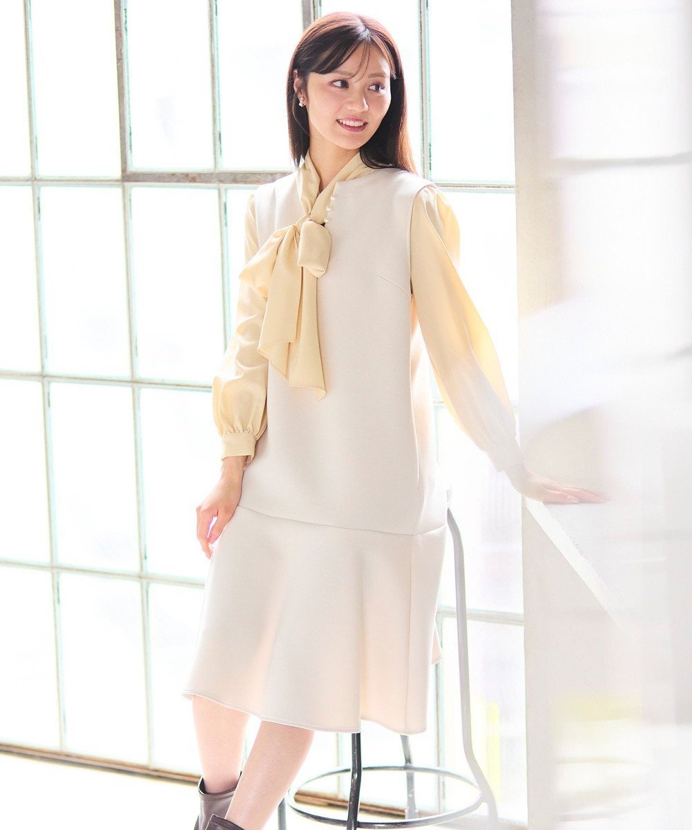 【フェルゥ/Feroux】のパール付きダンボール ジャンパースカート 人気、トレンドファッション・服の通販 founy(ファニー) 　ファッション　Fashion　レディースファッション　Fashion for Women　スカート　Skirts　インナー　Innerwear　タートル　Turtleneck, Turtle Collar　ドレス　Dress, One-Piece　定番　Standard, Basic Item　人気　Popular, Best Seller　バランス　Balance, Style Balance　パール　Pearl, Pearl Accent　フェミニン　Feminine, Girly　ロング　Long, Long-Length　冬　Winter / This Winter　A/W・秋冬　Autumn/Winter　おすすめ　Recommended / Our Picks　エレガント 上品　Elegant　 other-1|ID: prp329100004614206 ipo3291000000033712398