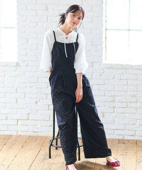 【フェルゥ/Feroux】の【先行予約・洗える】ドットフロッキー ロンパース 人気、トレンドファッション・服の通販 founy(ファニー) ファッション Fashion レディースファッション Fashion for Women ワンピース Dresses オールインワン・ワンピース Dresses and Jumpsuits サロペット&オールインワン Dungarees & Jumpsuit Styles インナー Innerwear 洗える Machine Washable 秋 Autumn サロペット Overalls, Salopette ドット Polka Dot, Dot Pattern フェミニン Feminine, Girly ロンパース Romper, Jumpsuit ワイド Wide, Wide Fit A/W・秋冬 Autumn/Winter |ID:prp329100004614219