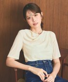 【エニィ スィス/any SiS】の【洗える】シアーベロアドレープ Tシャツ アイボリー|ID: prp329100004614224 ipo3291000000034295250