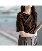 【エニィ スィス/any SiS】の【洗える】シアーベロアドレープ Tシャツ ブラウン|ID: prp329100004614224 ipo3291000000034295251