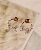 【ティアクラッセ/Tiaclasse】の【金属アレルギー対応】バタフライサークルピアス ピンクゴールド|ID: prp329100004614225 ipo3291000000036153703