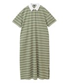 【グリーンパークス/Green Parks】の・SUGAR SPOON ボーダーポロワンピース Khaki|ID: prp329100004614236 ipo3291000000033037653