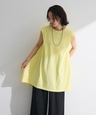 【グリーンパークス/Green Parks】の配色ステッチノースリーブチュニック Yellow|ID: prp329100004614247 ipo3291000000033037737