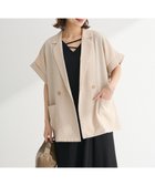 【グリーンパークス/Green Parks】の麻調フレンチスリーブジャケット Light Beige|ID: prp329100004614255 ipo3291000000033037802