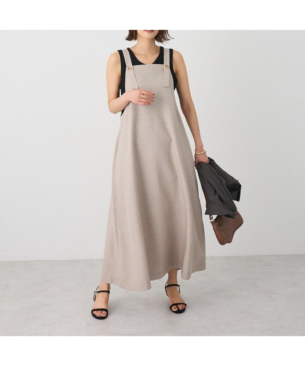 【クラフトスタンダードブティック/CRAFT STANDARD BOUTIQUE】のリネンライクフレアジャンパースカート 人気、トレンドファッション・服の通販 founy(ファニー) 　ファッション　Fashion　レディースファッション　Fashion for Women　スカート　Skirts　インナー　Innerwear　洗える　Machine Washable　サンダル　Sandals, Summer Shoes　ノースリーブ　Sleeveless, No-Sleeve　バランス　Balance, Style Balance　フレア　Flare, Flared　ポケット　Pocket, Pocket Detail　リネン　Linen, Linen Fabric　リラックス　Relax, Relaxed Fit　A/W・秋冬　Autumn/Winter　おすすめ　Recommended / Our Picks　 other-1|ID: prp329100004614276 ipo3291000000033420119