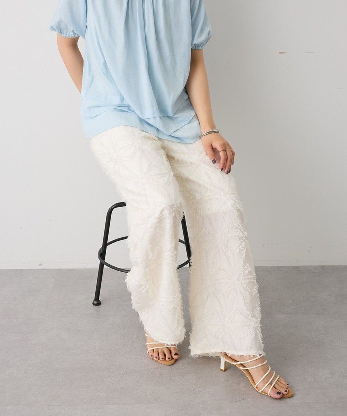 【クラフトスタンダードブティック/CRAFT STANDARD BOUTIQUE】のカットジャガードパンツ インテリア・キッズ・メンズ・レディースファッション・服の通販 founy(ファニー) https://founy.com/ ファッション Fashion レディースファッション Fashion for Women パンツ Pants & Trousers 秋 Autumn シンプル Simple, Minimal ジャカード／ジャガード Jacquard, Woven Pattern ストレート Straight, Straight Cut トレンド Trend, Trending Now フリンジ Fringe, Tassel ボトム Bottoms, Lower Wear ポケット Pocket, Pocket Detail ロング Long, Long-Length ワイド Wide, Wide Fit A/W・秋冬 Autumn/Winter おすすめ Recommended / Our Picks |ID: prp329100004614284 ipo3291000000033038015